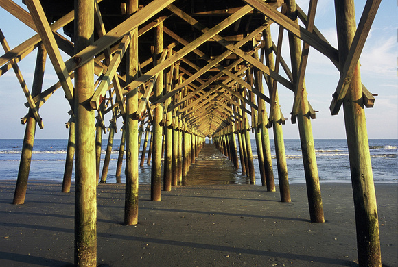 View of pier on Folly Beach