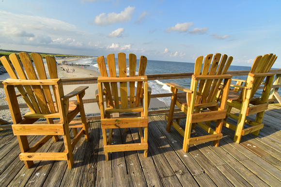 seating for four on the pier