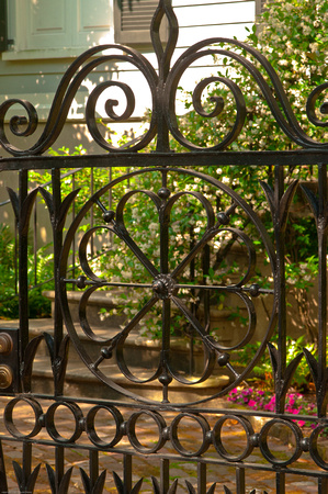 Iron gate in historic Charleston